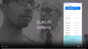 Suki AI listens to patient encounters and documents within MEDENT.