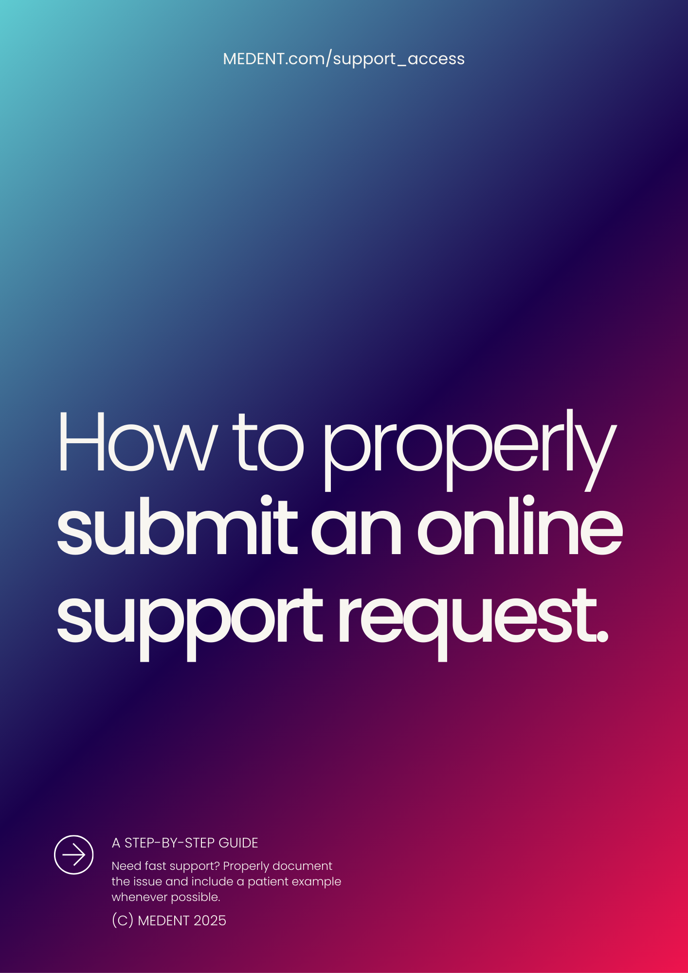 MEDENT Proper Support Request Submission