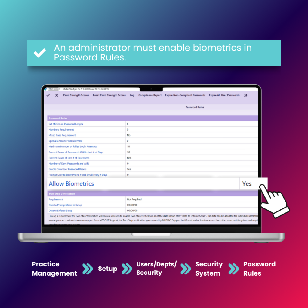 MEDENT Windows Hello Tip