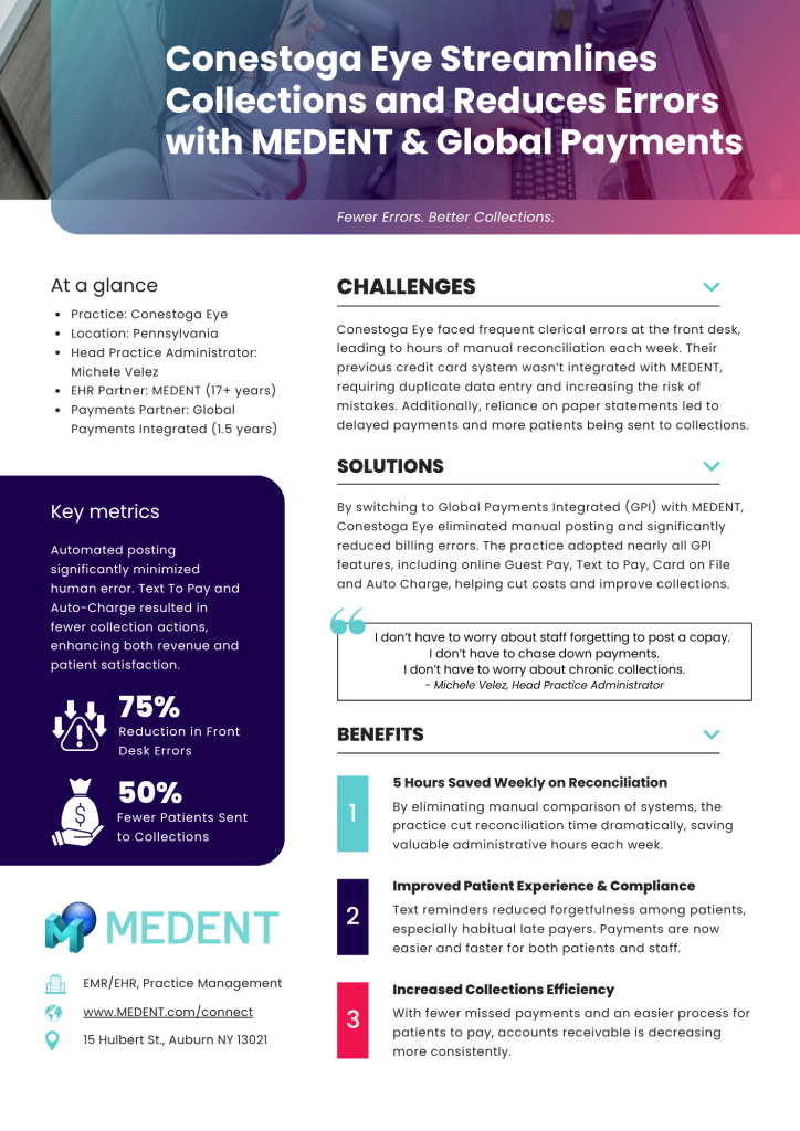 Conestoga Eye Case Study with MEDENT