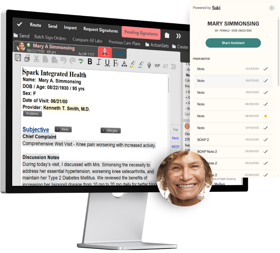 medent Ambient Listening powered by Suki