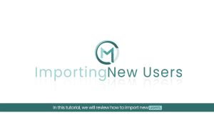 Importing New medent Users