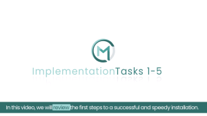 medent Implementation Tasks 1-5